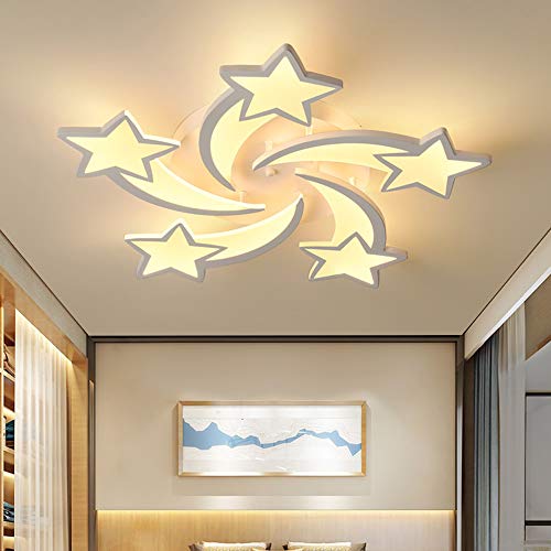 Plafonnier LED variable 42W avec télécommande, lampe moderne chic pour chambre de bébé