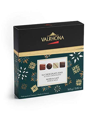 Valrhona Assortment of 16 Chocolate Bonbons Ganaches Holiday Gift box
