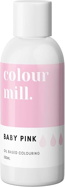 Colour Mill *Bulk Large 100ML* Next Generation Oil Based Food Colouring for Baking, Decorating, Icing and Cooking Food Dye DIY Slime and Crafts Making 100ml Baby Pink