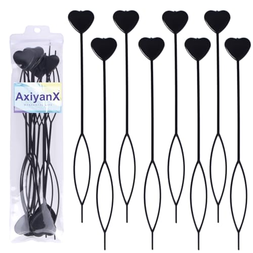 AxiyanX 12-Pack Hair Pull Through Tool Hair Beader for Braids with Beads Ponytail Maker Styling Loop for Girls