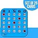 Regal Bingo Bulk Bingo Cards with Sliding Windows - Reusable Large Print Bingo Game Cards for Adults Large Group - 25 Pack, Blue