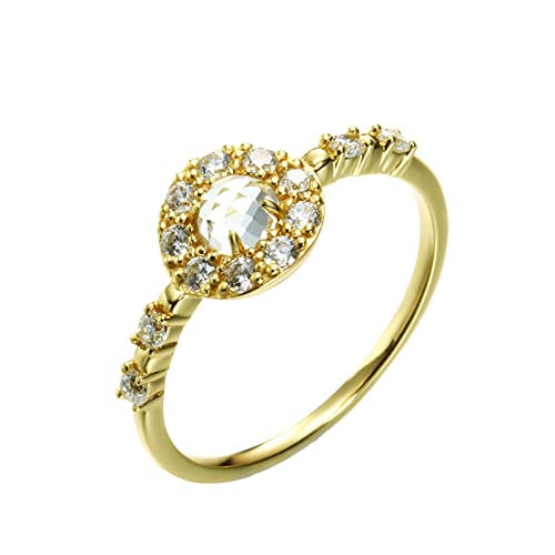 Bague topaze blanche Vintagewear Bride's d'anniversaire