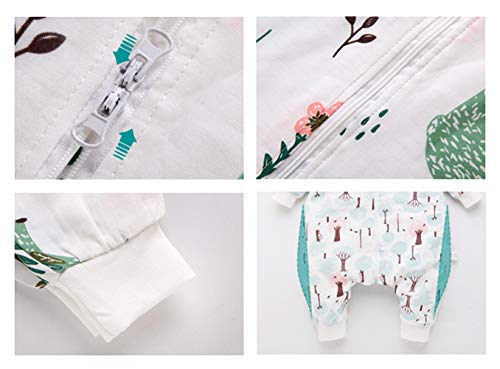 Happy Cherry Baby Slaapzak met Lange Mouwen Zomer Zachte Katoenen Jumpsuit Pyjama Aparte Benen Onesie met Afneembare… - Image 7