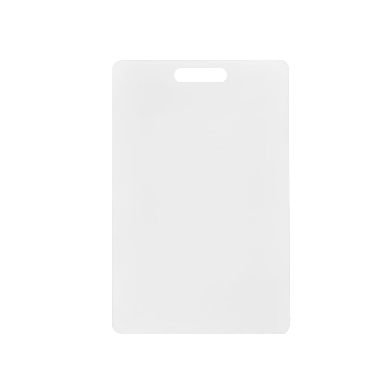 Thunder Group PLCB003 Cutting Board, 11" x 17" x 1/2", economical, Non-Skid, Handle Hole, Plastic, White, Pack of 20