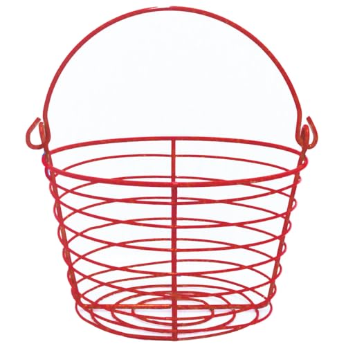 Stromberg's Small Egg Basket (Red) Holds 2 Dozen (24) Eggs | Coated Metal Egg Basket | Will Not Leave Marks on Eggs and Easy to Clean | Shape Allows Air Flow for Fast Cooling and Drying