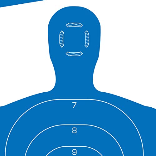 Ez Aim High Visibility Paper Range Shooting Targets Human Silhouette By Allen, 23 Inch X 35 Inch, 4 Pack, Blue #TOP2