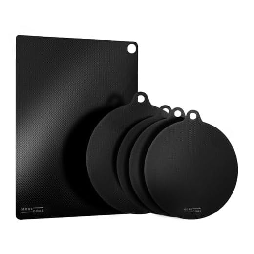 MoreCore Inductie Beschermer - Inductie Mat - Hittebestendig tot 280 ºC - Inductie Afdekplaat - Afdekplaat voor Kookplaat - Onderzetters Pannen - 5 stuks