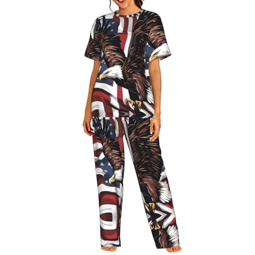 Ensemble de détente femme pyjama confortable à manches courtes USA