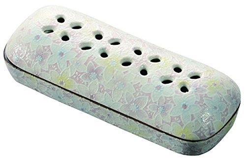 香炉 線香立て 横置き 寝かせる線香皿 おしゃれ な お香立て 仏具 線香置き せんこうたて仏壇用 有田焼 の 香皿 かわいい 仏具 陶器 有田焼 花摘 花心 小 ミニサイズ 国産 日本製 サンメニー