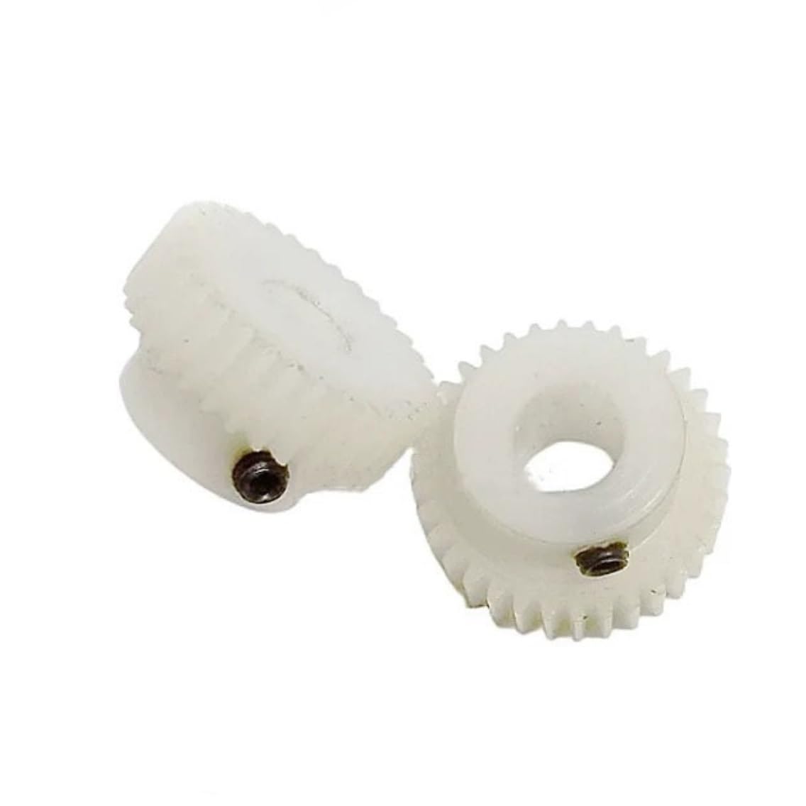 Cylindrical Drive 2pcs 0.7 Module Plastic Spur Gear with Step 0.7M 18 Teeth Straight Teeth Gear 5mm Teeth Width Cylindrical Gear M4 Screw Rack Machinery(3.17MM)