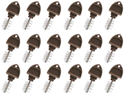 tsingseen life 18 Packungen Bierhahn, Reinigungsarmatur, Plug Bier, Druck, Hut, hygienische Bürste, Bier Stöpsel Wasserhahn Bürste (braun)