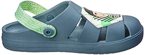 Sandália Max Steel Babuch, Grendene Kids, Meninos, Azul/Verde, 32/33