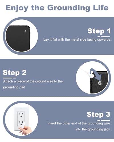 Image of Grounding Mat for Bed (2, Black, 11.8x23.6inch)