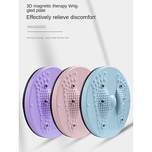 Máquina de masaje podal con puntos de acupresión, disco giratorio para cintura y abdomen, para reducción de grasa (Morado) miniatura 4