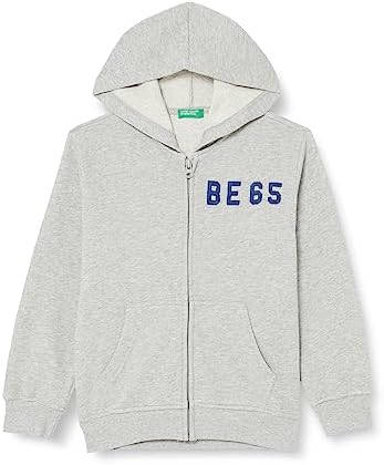 Sweat à Capuche United Colors Of Benetton Enfant/ado - Taille 5 Ans - Multicolore, Logo Imprimé - 100% Coton Léger - Coupe Confortable