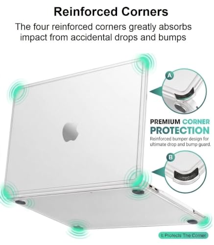 Image of Midkart Case Compatible with MacBook Neo 13 inch Case 2026 Release Model A3404 with A18 Pro Chip Matte Finish Scratches & Fingerprints Resistant Hard Shell Cover with Reinforced Corners, Frost Clear