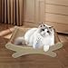 Baoblaze Elevated Cat Bed Kitten Scratching Bed Playing Lying Couch Scratcher Recliner for Puppy Kitten Pet Furniture All Ages of Cats, Polyester