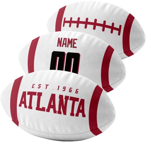 Image of ANTKING Atlanta Throw Pillow 2 Packs Custom Name Number Gifts | Personalized Gift for Youth for Birthday Christmas
