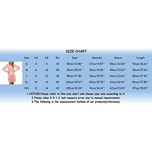 Lnmuld Dresses For Women 2023 Plus Size Dress Womens Round Neck Long Sleeve Dress Tie Dye Print Loose Casual Midi Dress #TOP4