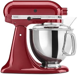 KitchenAid KSM150PSER Artisan Tilt-Head Stand Mixer with Pouring Shield, 5-Quart, Empire Red