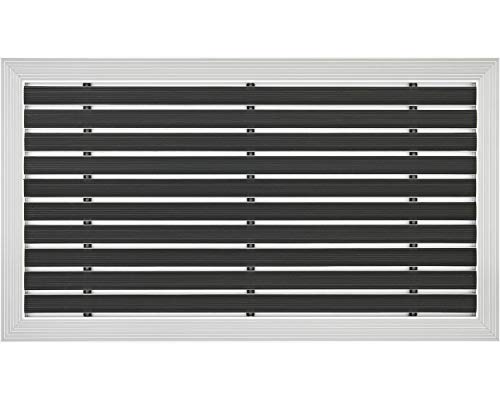 Desan | Paillasson | Ultra Mat | 22 mm Aluminium | Paillasson | pour l'extérieur et l'intérieur | Paillasson pour Porte | Rampe en Aluminium | 3 Tailles | Noir | Caoutchouc, Noir, 40 x 60 cm Cover