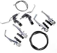 Freio V-brake Bicicleta Com Manete Alumínio Completo Para Bike/Bicicleta