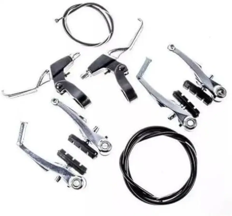 Freio V-brake Bicicleta Com Manete Alumínio Completo Para Bike/Bicicleta