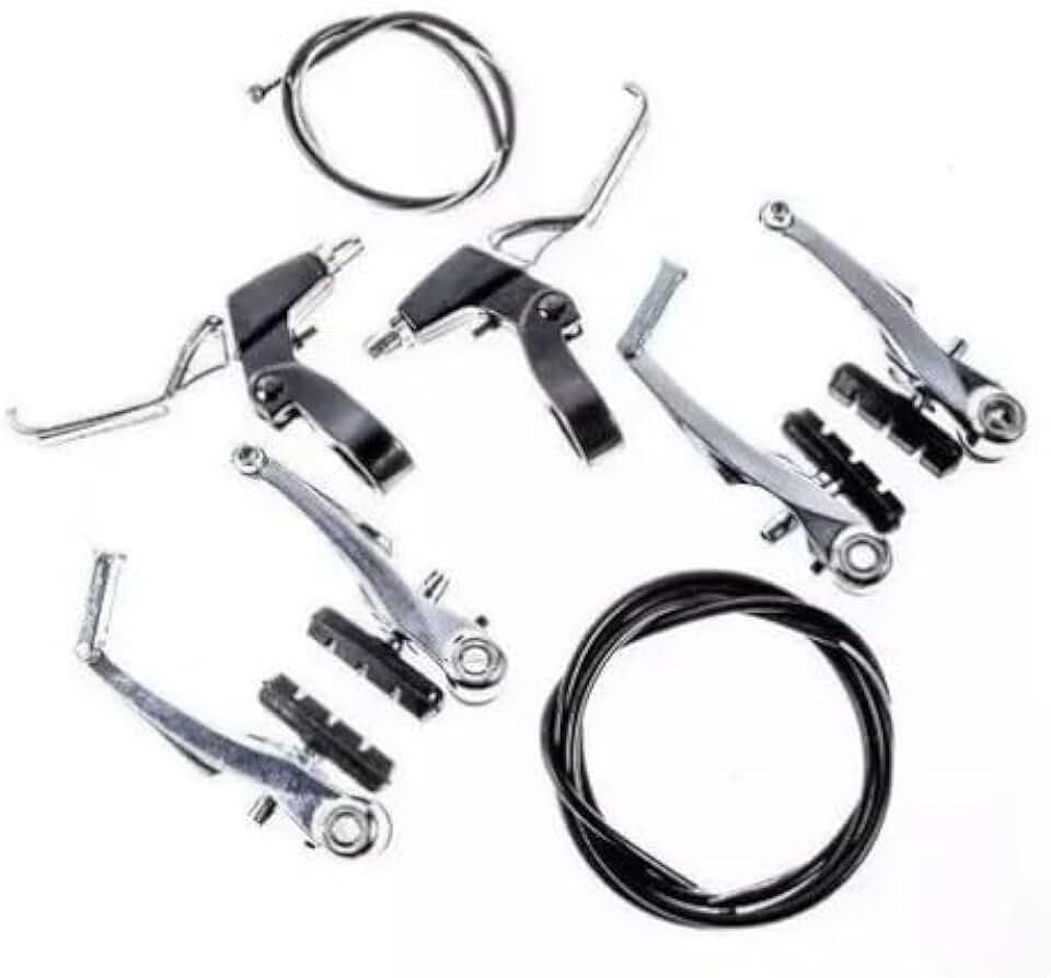 Freio V-brake Bicicleta Com Manete Alumínio Completo Para Bike/Bicicleta