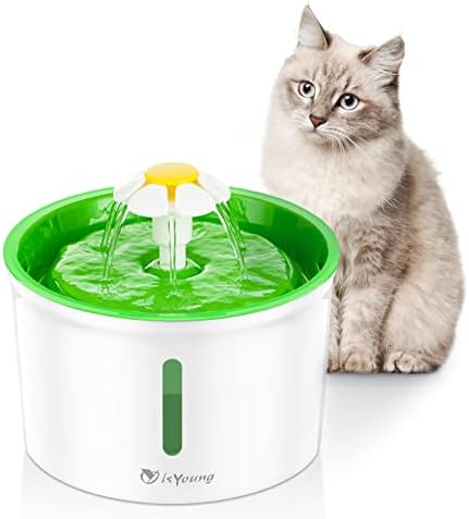 isYoung Cat Fountain 1.6L Automatic Pet Water Fountain Pet Water Dispenser, Dog/Cat Health Caring Fountain and Hygienic Dog Fountain