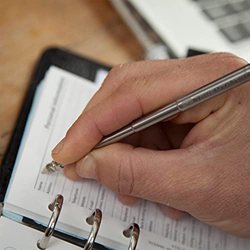 Telepen Key Chain Telescopic Pen: Stainless Steel Black Ball Point Pen; Quick Pull Release Mechanism From The Cap; 3 Pen Refills; Cool Edc Key Ring Attachment; Great Gift For That Special Someone #TOP7