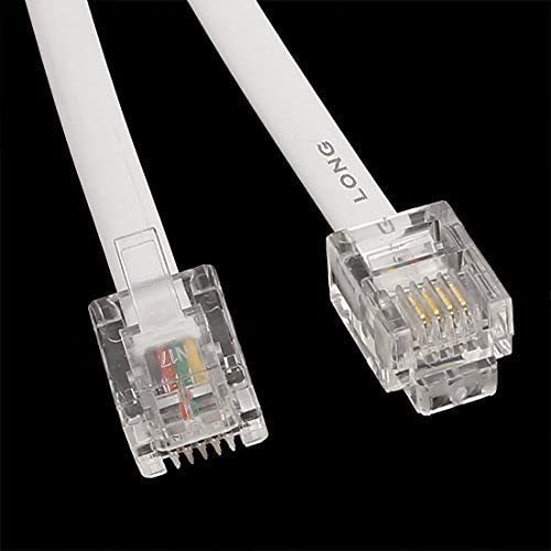 Imported 6P4C RJ11 Telephone Extension Fax Modem Cable Line 10Ft 2Pcs_76734-image-40