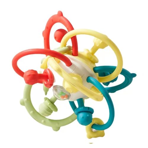AFLUODN Baby Sensory Teething Toys - Baby Teethers Montessori Toys - Gifts for Infant Newborn Boys Girls 0 3 6 9 12 18 Months 1 One Year Old - Baby Rattle Chew Toys - Toddler Educational Learning Toys