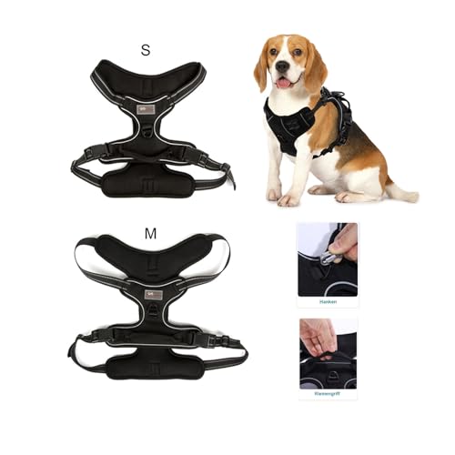 FSROOMZ Hundegeschirr Anti Zieh für Kleine und mittelgroße Hunde, Anti Zug Welpen Sicherheitsgeschir No Pull Dog Harness, Weich, Gepolstert, verstellbar, Atmungsaktiv, Reflexstreifen Brustgeschirr (S)