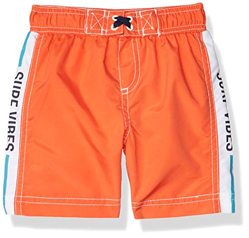 iXtreme Boys' Baby Swim Trunks Quick Dry Board Shorts Mesh Lining, Orange, 12M