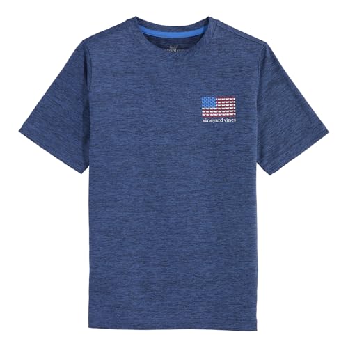 vineyard vines Boys' American Flag Whales Short-Sleeve Harbor Performance Tee2