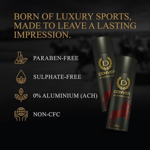 Image of DENVER Rider Deodorant- 180ML Each, Pack of 3| Long Lasting Deodorants Body Spray for Men