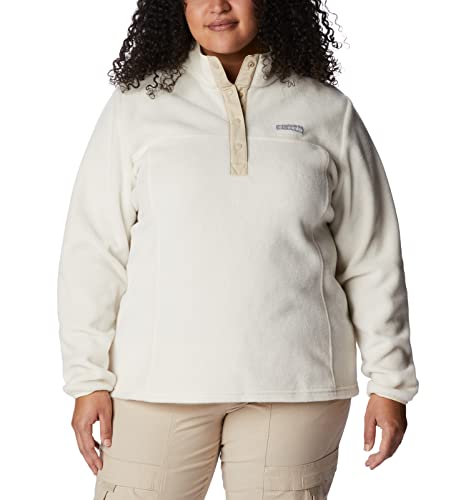 Image of Columbia Womens Benton Springs Half Snap II Pull Over Fleece Jacket, Dark Stone /Canoe /Vintage Blue, 3X