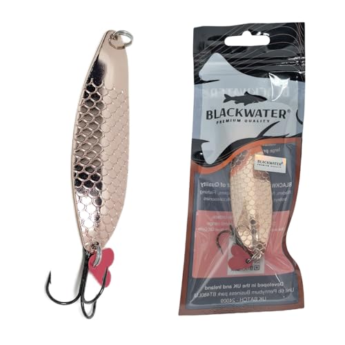 Copper Silver Fishing Spoon Lure Brass Spinner Salmon Trout Pike Pollock Bass Sea Fishing Freshwater Mackarel Rig Boat River Shiny Long Cast Casting Large Heavy Trebble Hook (BRASS AND SILVER 24 GRAM) - Image 8