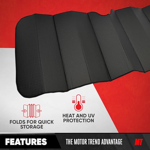 Motor Trend Blue Car Windshield Sun Shade - SUV & Truck Sun Protection Accessories