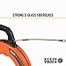 Klein Tools 56380 Non-Conductive Electrical Fish Tape, Multi-Groove Fiberglass Wire Puller with Steel Leader, 100-Foot x 3/16-Inch