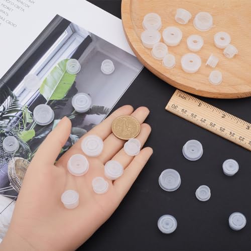GORGECRAFT 120PCS 6 Sizes 11/12/13/16/17mm Plastic Salt and Pepper Shaker Stoppers With Holes Reusable White Replacement Plug Insert Bottle Inner Plugs for Cosmetic Glass Bottle Pipes - Image 3