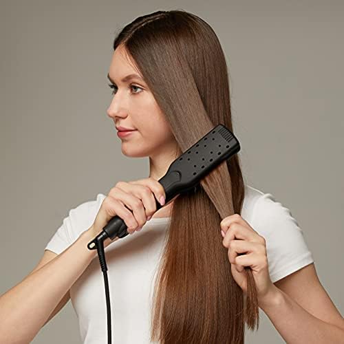 Amazon Basics PTC Ceramic Wet to Dry Hair Straightener, 3.8 cm Plate - Black