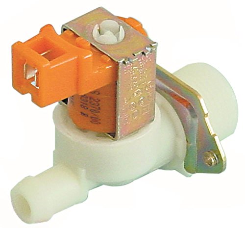 ROBERTSHAW/INVENSYS Electroválvula para lavavajillas Electrolux de plástico 1 entrada, salida 3/4 pulgadas, diámetro de 14 mm, entrada recta 5,5 l/min