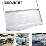 ◑【ERGONÓMICO】:Ubicar su teclado y mouse más abajo que el monitor y el escritorio le permite colocar los codos y las muñecas en un ángulo óptimo, para ayudar a prevenir el túnel carpiano y otras lesiones.