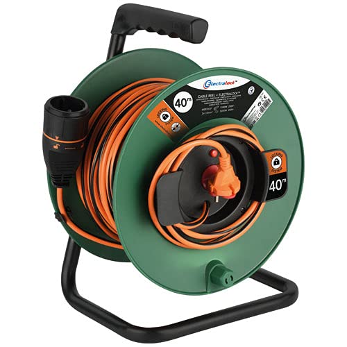 Electraline 49248 Kabeltrommel 40M 2x1.5 mit Steckdose...