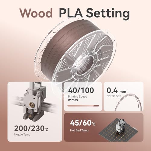 Image of Chitu Systems Conjure Wood PLA Filament Rose, Using Reusable Spool Compatible with Bambu Lab Refill Filament, Dimensional Accuracy 1.75mm+ /-0.02mm, 3D Printing Filament Bundle,2KG Spool (4.4lbs)