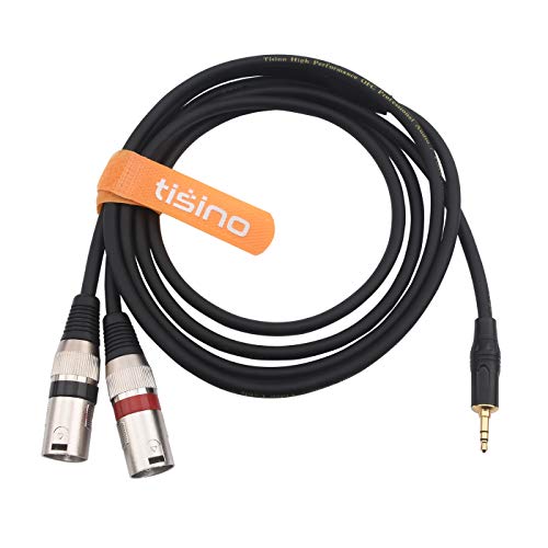 Tisino 3.5Mm To Dual Xlr Stereo Cable 1/8 Inch Mini Jack To 2 Xlr Male Y Splitter Adapter Cord- 10 Ft #TOP1