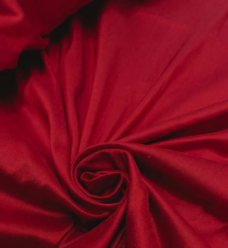 Soie Dupioni rouge sang 137,2 cm de large, le fil d'une création passionnée