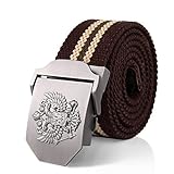FBYDLL Cinturón Hombres Mujeres Tela Militar Correa Emblema Nacional Ruso Hebilla Metálica Jeans Correa Táctica del Ejército De Correas para Hombres Macho Correa,100Cm.