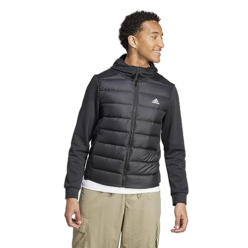 adidas Men's Essentials Hybrid Down Hooded Jacket